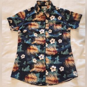 Dixxon Kaanapali Small Tropical Hawaiian Print Button Down Shirt